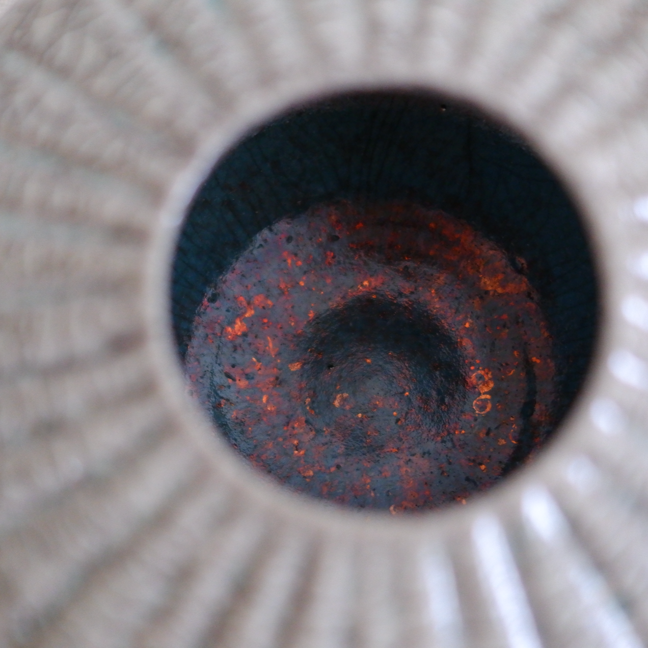 Blue Sun Donut Vase
