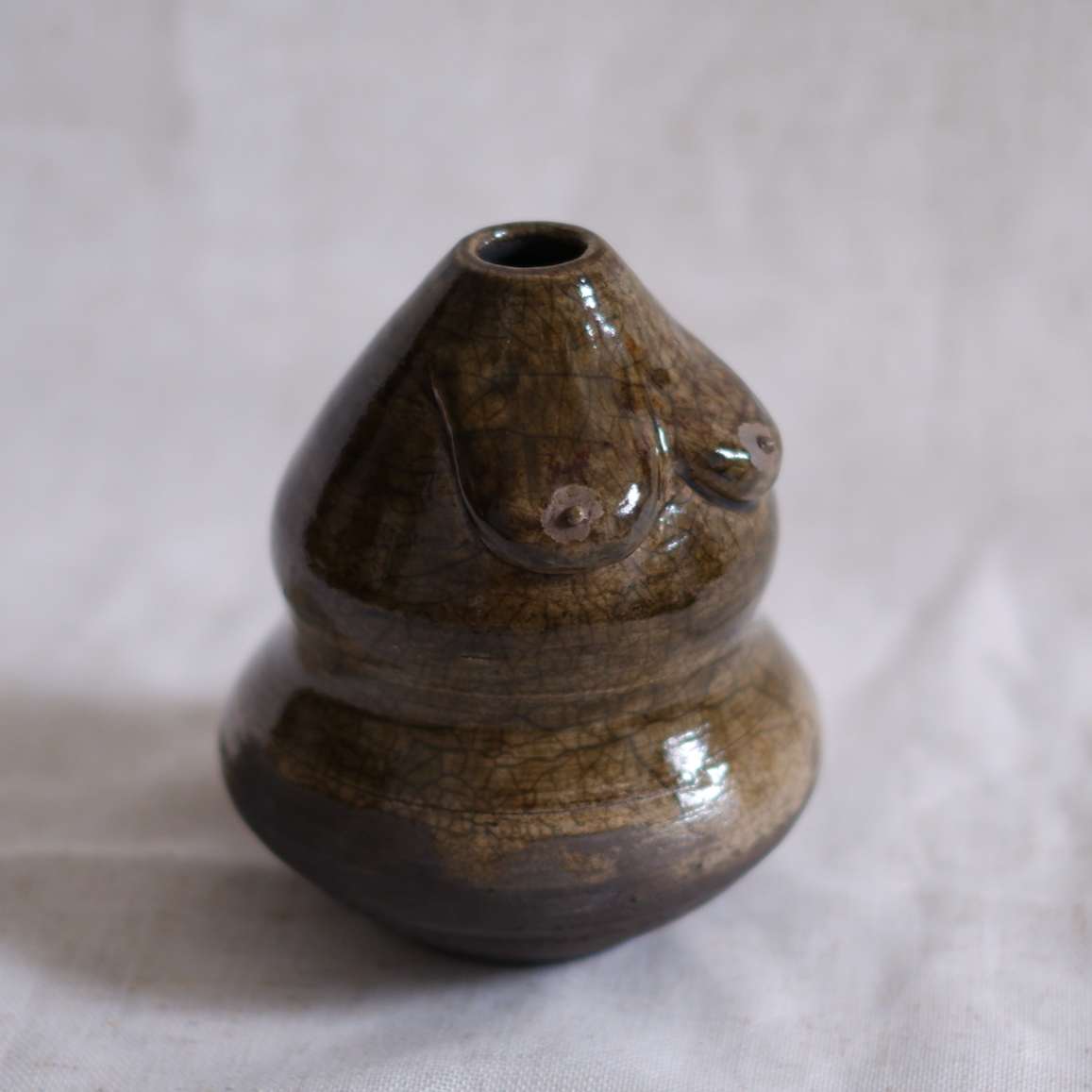 Crackle Boob Vase
