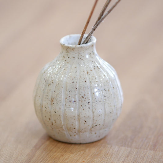 Carved Wonky Bud Vase