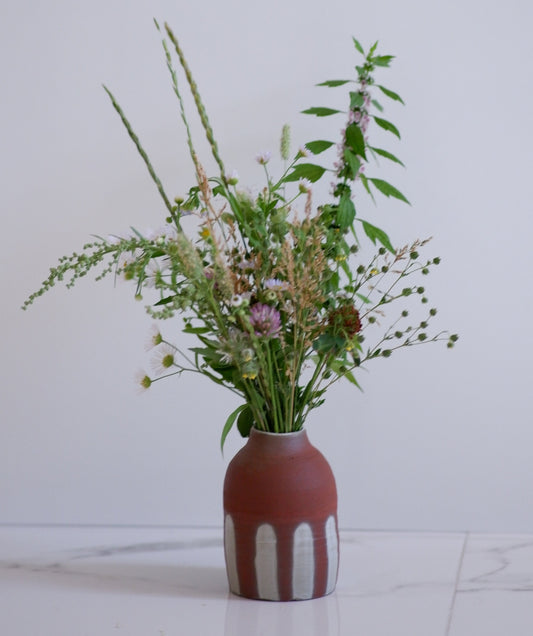 Striped Terracotta Vase